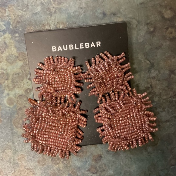 BaubleBar Jewelry - BaubleBar Rose Gold Earrings Card Label